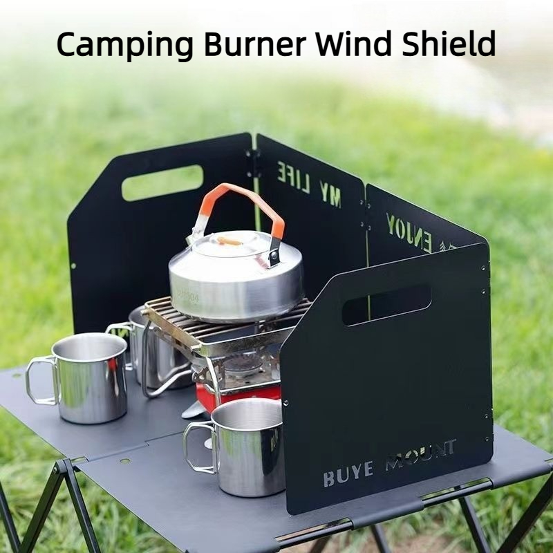 Camping Hiking Cooking - واقي موقد التخييم من الرياح قابل