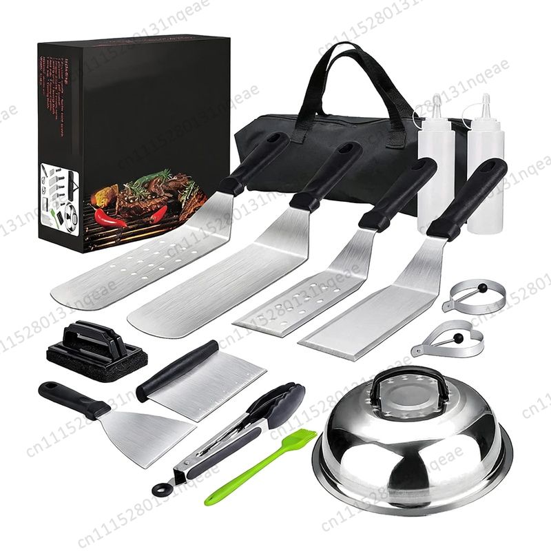 Camping Cooking Flat Top - مجموعة ملحقات صينية الشواء ذات السطح