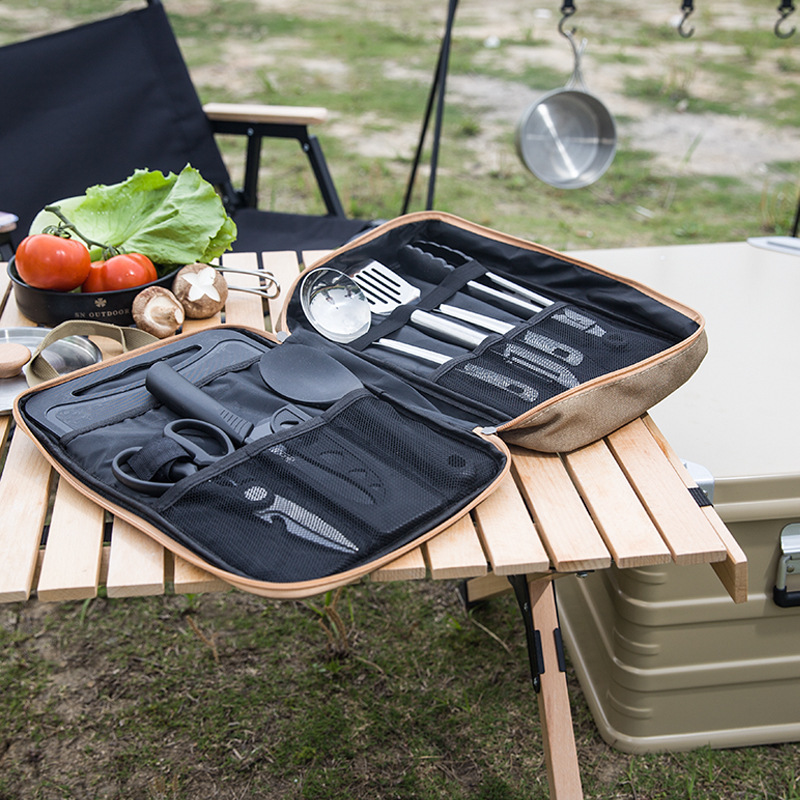 طقم أدوات طهي للتخييم مكون من  - مراجعة Camping Cooking Organizer وسعره