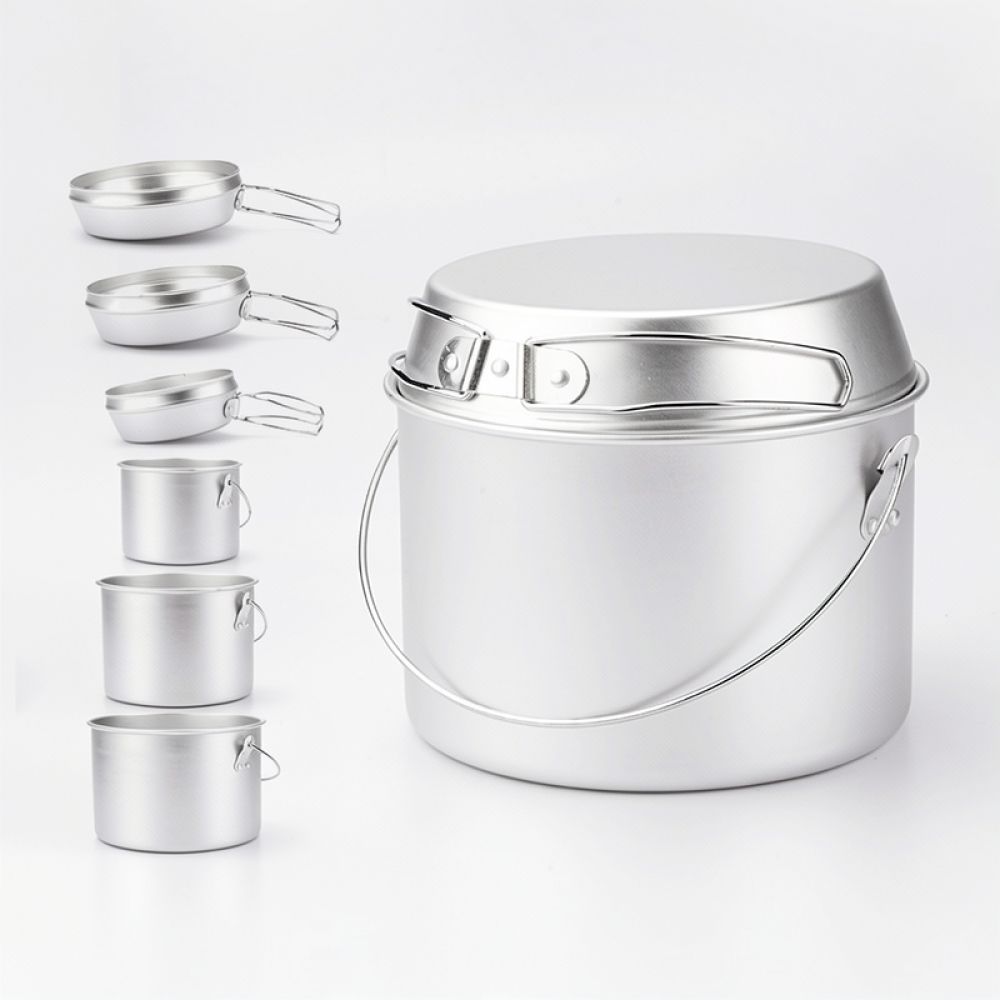 مجموعة أواني طهي من الألومنيوم - مراجعة Camping Cooking Dining Set وسعره