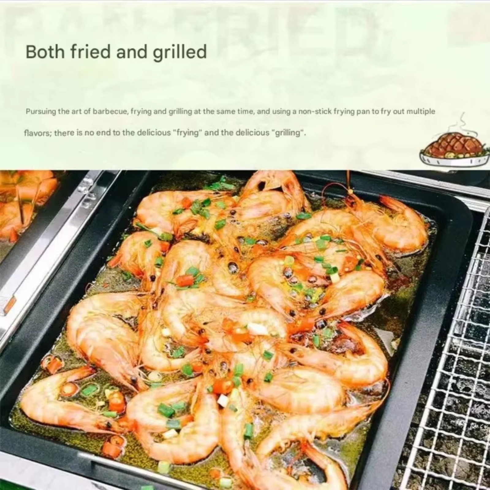 مقلاة شواء غير لاصقة بسطح حديد - مراجعة Camping Cooking Flat Top وسعره