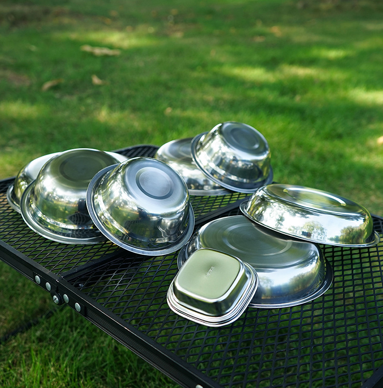 مجموعة أطباق طعام محمولة للطهي - مراجعة Camping Cooking Dining Set وسعره