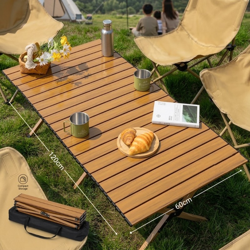 طاولة قابلة للطي محمولة للفطائ - مراجعة Camping Cooking Table وسعره