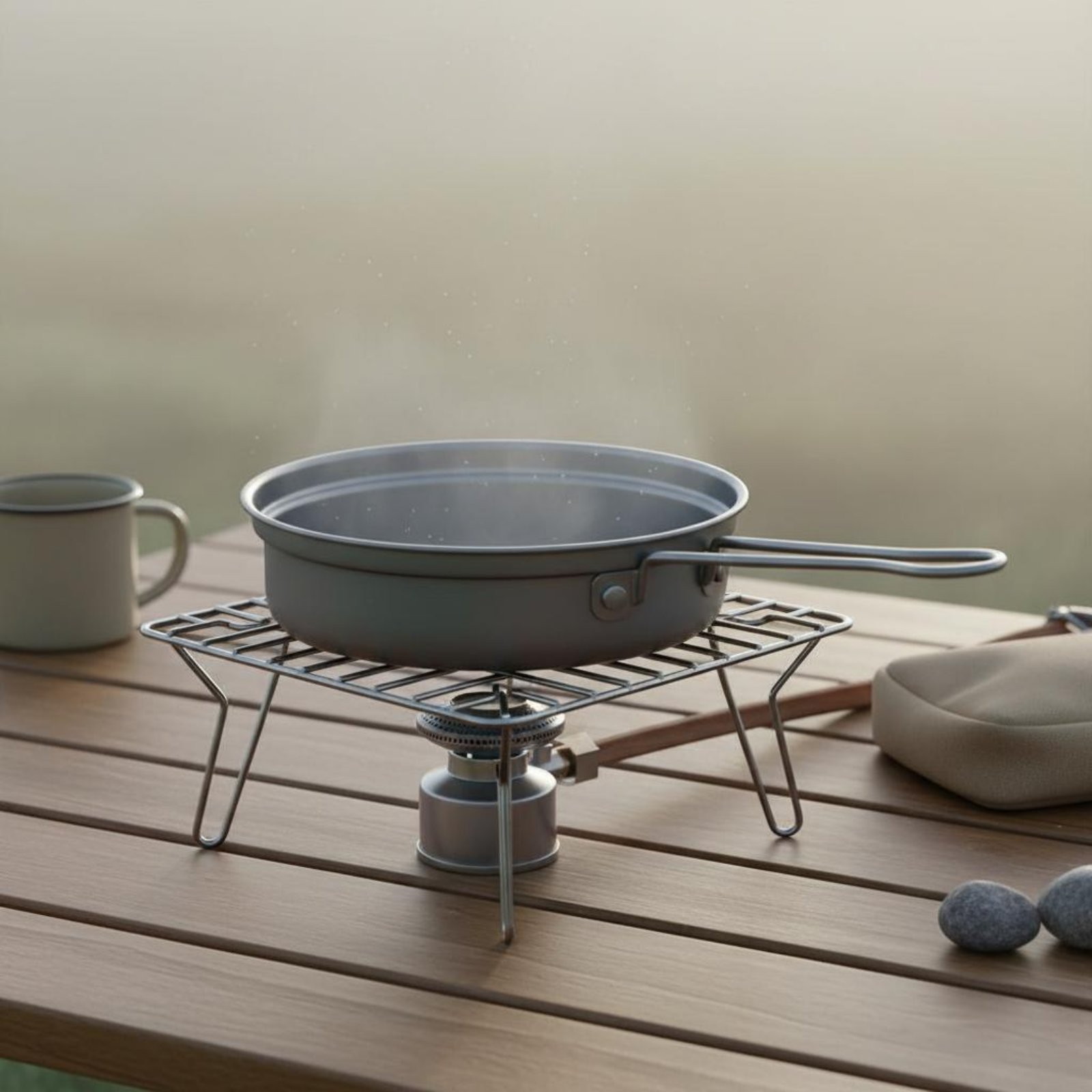 طقم طهي معدني للتخييم مكون من  - مراجعة Camping Cooking Dining Set وسعره